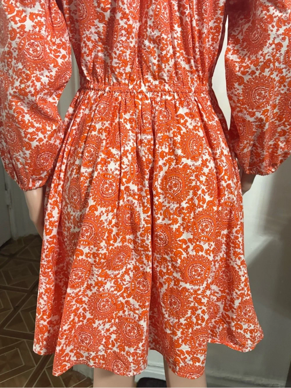 J. CREW Women's Floral Ruffle-collar mini dress